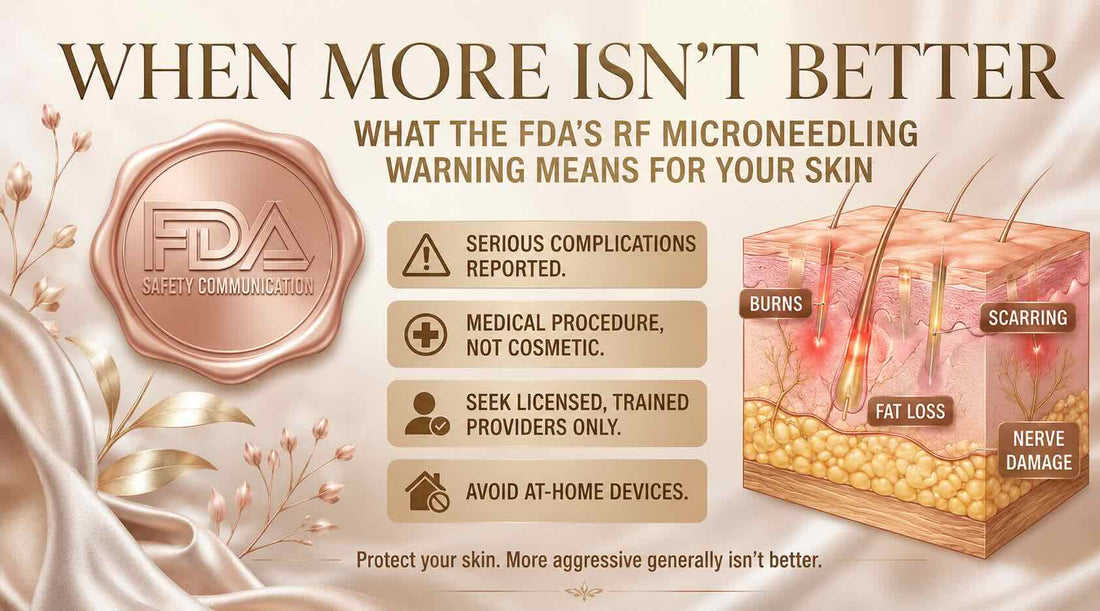 an image of the potential side effects of RF microneedling according to the FDA warning.